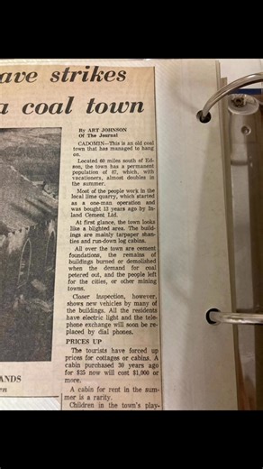 3.9K views · 87 reactions | courtesy of the Coal Branch archives collection of old newspaper articles ♥️ thank you to the Hinton Library - definitely check out their Archives room if you haven’t yet #history #alberta | Candles of Cadomin | Facebook