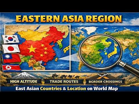 Eastern Asia Region | East Asian Countries and Their Location on World Map | World Map Series