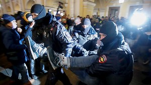 Anti-war protest breaks out across Russia, hundreds detained by police