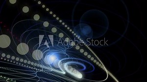 futuristic animation – particle object and lights – loop HD