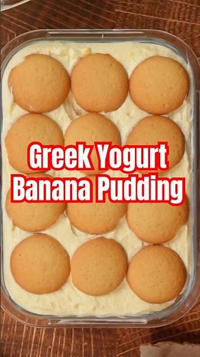 🍌💛 HIGH-PROTEIN GREEK YOGURT BANANA PUDDING! 💛🍌