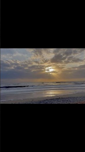 Sunrise time lapse video Flagler Beach Florida cloudy and sunny