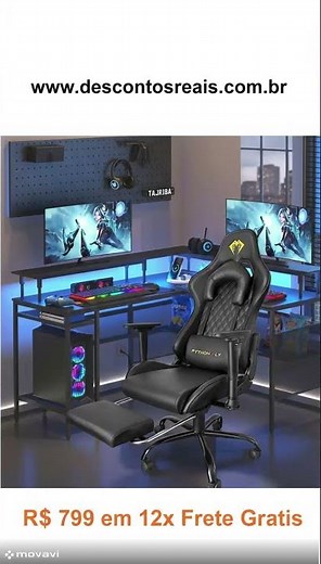 Cadeira Gamer Python Fly Deluxe Ergonômico 150º