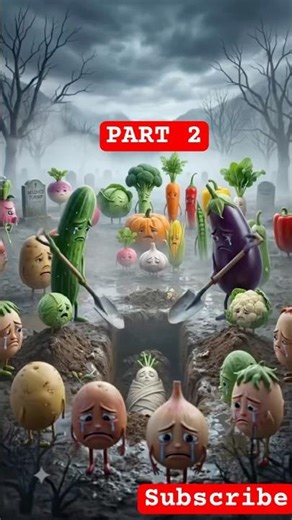 Emotional Vegetable Funeral 😢🥀 | Heart Touching AI Story | Sad Animation #shorts #aiartists #m