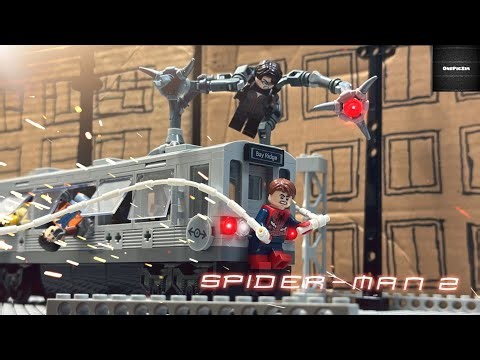 Lego Spider-Man 2 Train Fight | Stop Motion