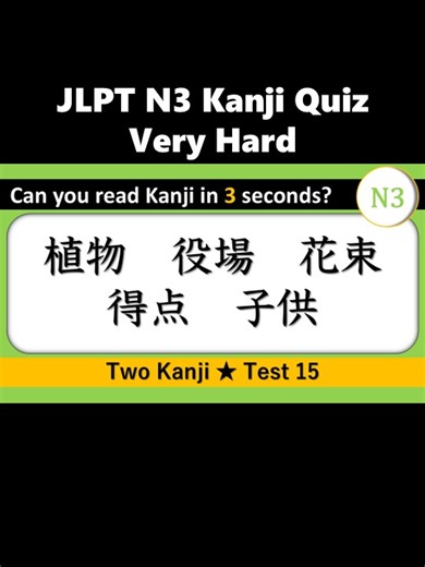 N3 Kanji Reading Quiz - Test Your Skills!