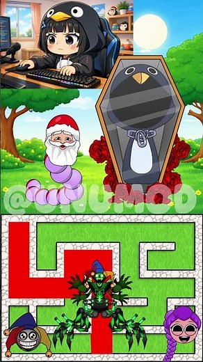 Sprunki NEW Coffin Maze Challenge: Who is Prototype, Worm Goo Goo, Omnidorid, GuguGaga Penguin Save?