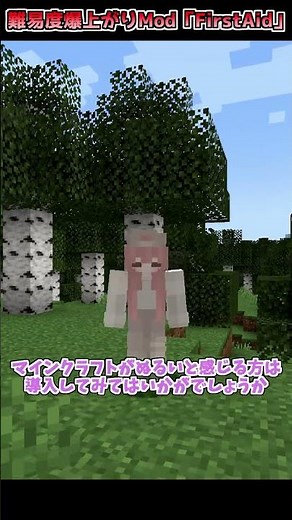 【マイクラ】難易度爆上がり！HPが部位ごとになるMod「First Aid」【Mod紹介】【小技】 #shorts