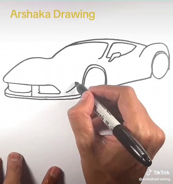 Step by Step Guide on Drawing Ferrari Sports Car
