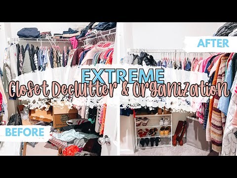 EXTREME CLOSET DECLUTTER + ORGANIZATION | HOW TO ORGANIZE YOUR CLOSET 2024