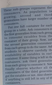 Activity Instruction on Consumer Groups and Eatable Consumption... | Filo
