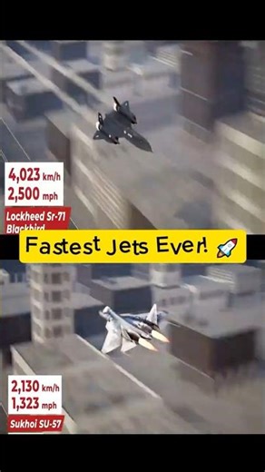 Fastest Jets Ever! 🚀 Fighter Jet Speed Comparison #fighterjets #shorts