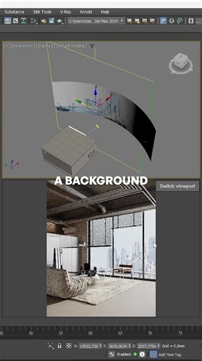 Ross Plemya | 3ds Max | Archviz on Instagram: "How to add background in 3ds max and Corona render"