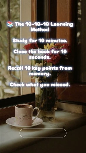The 10-10-10 Learning Method 📚