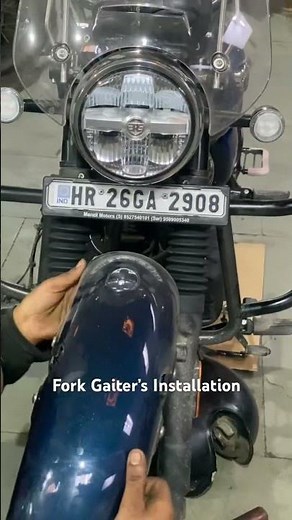Fork gaiter’s installation in meteor 350