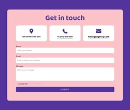 Contact form and grid repeater - Template by Nicepage