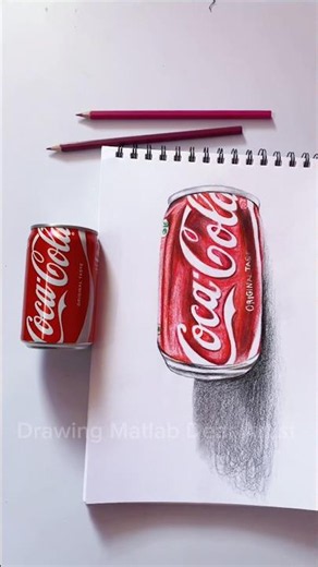 Coca - Cola Bottle Realistic 3D Drawing