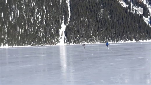 Going for a skate on Garibaldi Lake in British Columbia