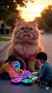 😭⏱️ Cute Cat Scooter Chaos Neon clock FlyEverywhere #hmminds #aivideo #cat#tranding