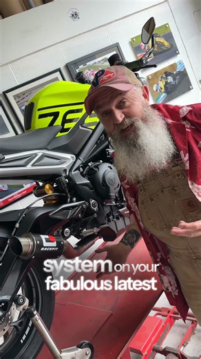 2.7K views · 24 reactions | Triumph Street Triple 765 owners, you’ve got a problem: a fully welded exhaust system that sounds rubbish. The solution? A Racefit full system. | Racefit | Facebook