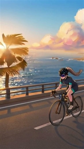 [City Pop Lofi] 海岸沿いをサイクリングしてエネルギーチャージする日の出のひととき🚴🌅 リラックス/集中/作業用BGM #focus #morning #bgm #anime