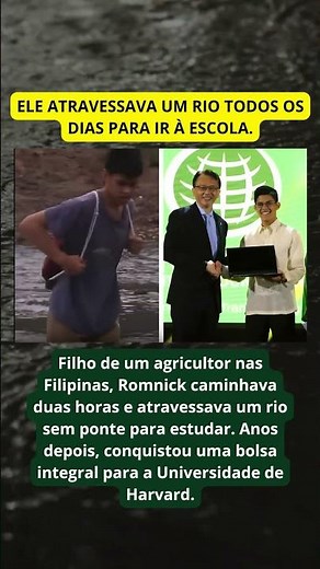 Jovem que atravessava um rio para estudar conquista bolsa integral em Harvard