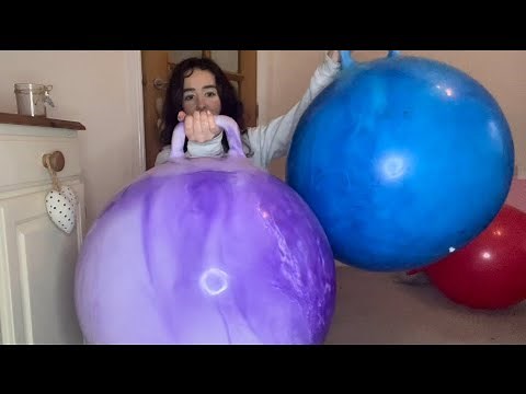 BLOWING UP AND REVIEWING MY NEW PURPLE MARBLE SPACE HOPPER