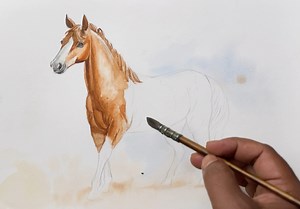 49K views · 1.1K reactions | Horse painting with watercolour #horse #painting #art #watercolour | Paintings | Facebook
