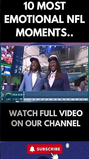 10 MOST EMOTIONAL NFL MOMENTS.. 9