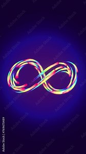 looped 3d animation rotating infinity sign Stock Video