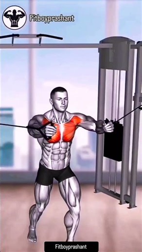 Chest workout with cable machine