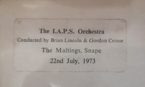 The I.A.P.S. Orchestra - The Maltings, Snape