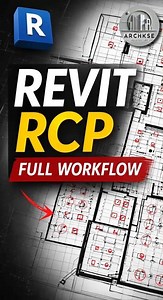 Creating a Reflected Ceiling Plan (RCP) in Revit ⚡ #revit#bim#architecture