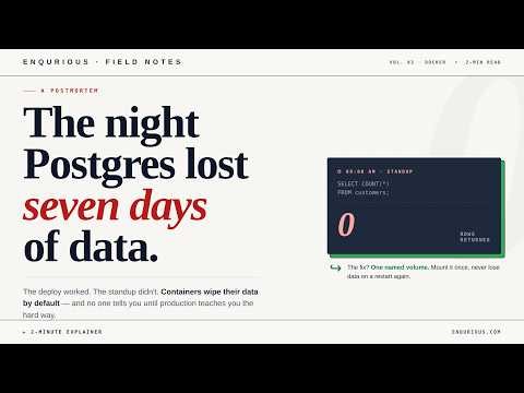 Why Your Docker Data Disappears (And the One Fix That Makes It Persist)