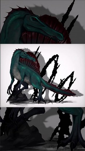 スピノサウルス描いてみた #スピノサウルス #spinosaurus #イラストメイキング #speedpaint