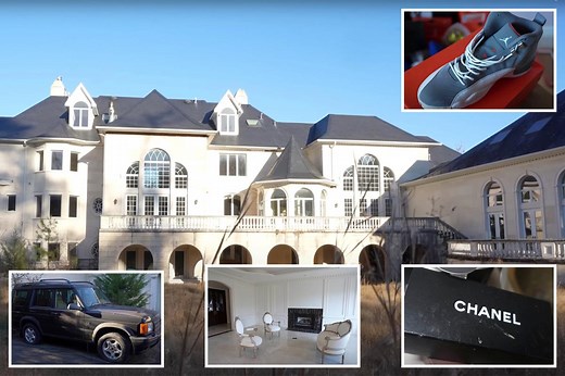 Urban explorer discovers abandoned $12 million mansion filled with discarded designer shoes and cars