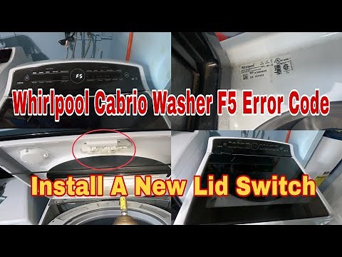 How to Fix Whirlpool Cabrio Washer Flashing F5 Error Code | Clicking & Beeping | Model WTW8040DW0