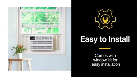Whirlpool 10,000 BTU (DOE) Window Air Conditioner Cools 450 sq. ft. with Remote in White WHAW101CW