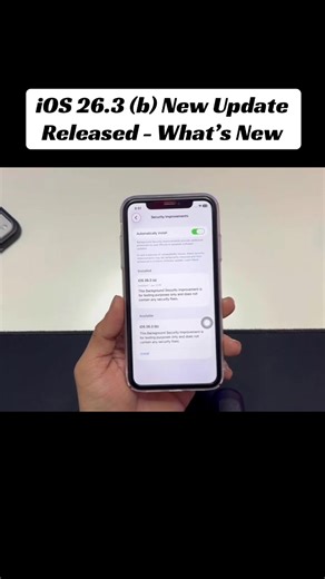 iOS 26.3 (b) New Update Released - What’s New #update #ios26 #whatsnew #lifehack #dailytips