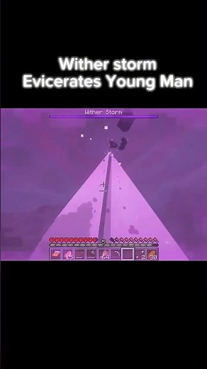 Wither Storm Destroys Young Man #minecraft #minecrafthorror Minecraftmods #minecraftshorts