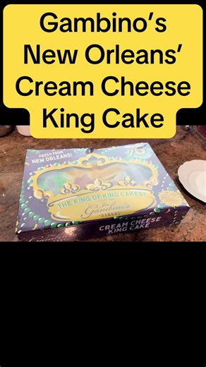Delicious Cream Cheese King Cake from Gambino's Bakery