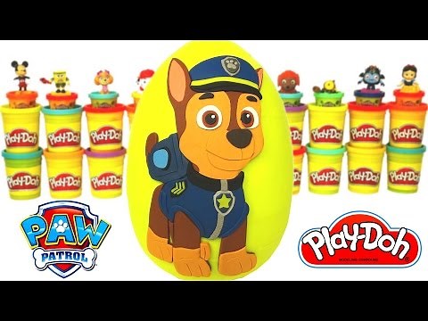 Huevo Sorpresa Gigante de Paw Patrol en Español Plastilina Play Doh Patrulla Canina de Cachorros