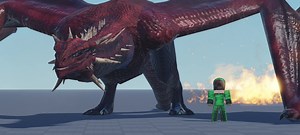 Testing Footage of Dragons in Roblox Game