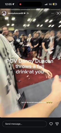 He made me drink the whole thing afterward. He made sure I was OK and was a super good dude.Certainly something I will never forget.#Dannyduncan#funny #blowup #fyp#arnoldclassic