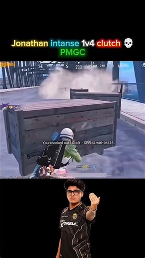 Jonathan Intense 1v4 Clutch PMGC 💀 #bgmi #pubgmobile #jonathan #gaming #pubgclips #pubgm #pubg