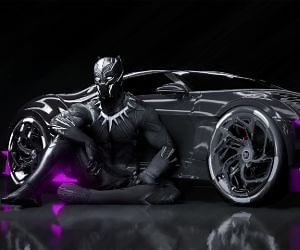 Black Panther Bugatti Live Wallpaper