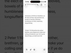 Scriptures of the day (exhortation)
