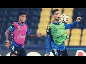 Cristiano Ronaldo ball control in Man Utd training