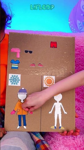 🎨 لعبة ارتداء الملابس الموسمية بنفسك! #فيديو_الأطفال #قصير