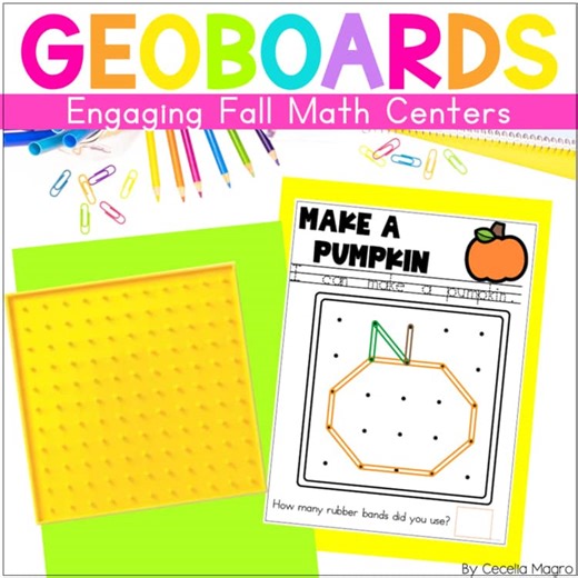 Fall Math Centers Fall Geoboard Shapes